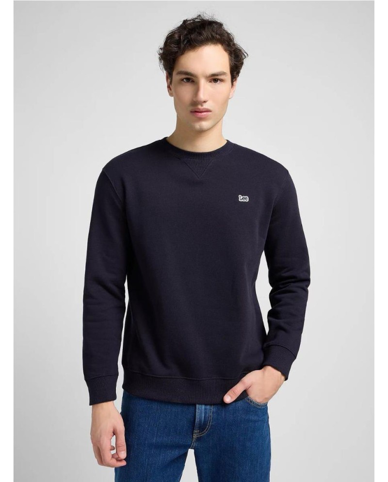 Plain Crew Sweatshirt in Midnight Navy MARINO