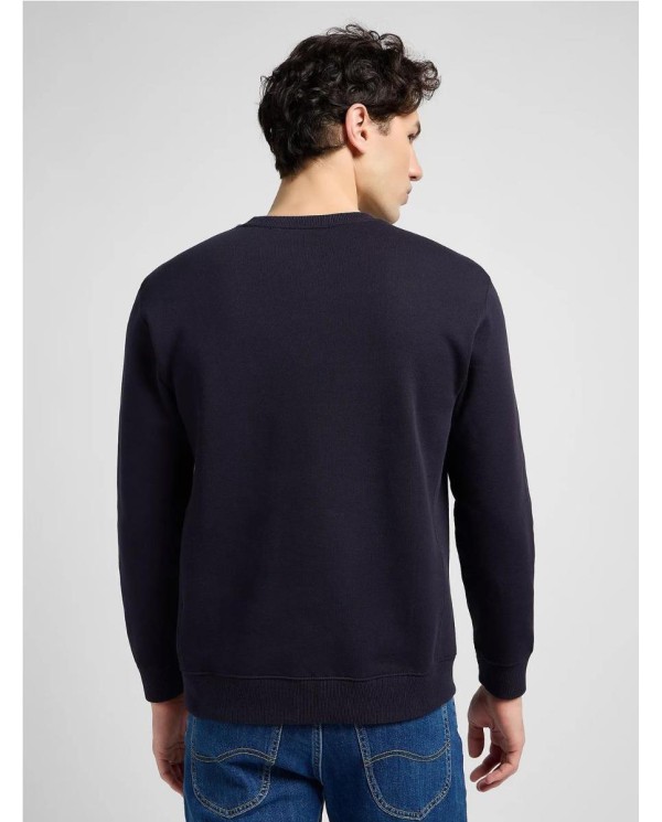 Plain Crew Sweatshirt in Midnight Navy MARINO