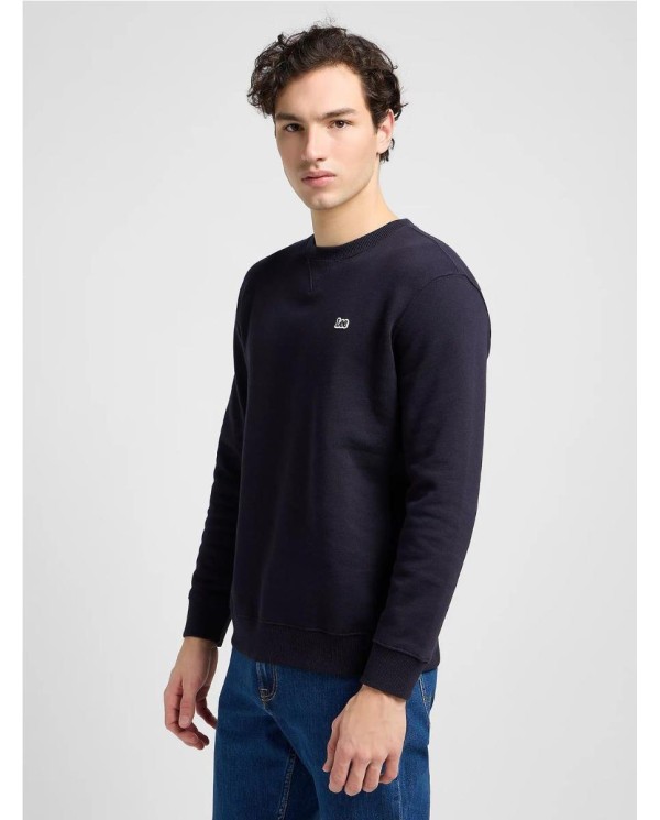 Plain Crew Sweatshirt in Midnight Navy MARINO
