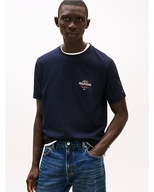 Camiseta de cuello redondo con logo MARINO