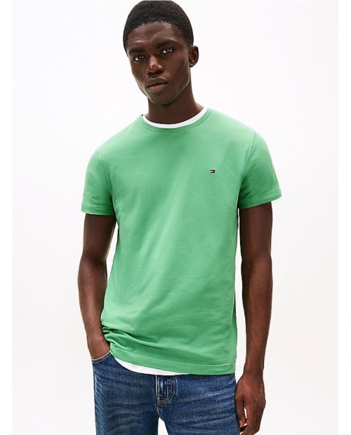 Camiseta regular  con logo bordado VERDE