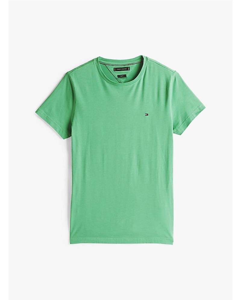 Camiseta regular  con logo bordado VERDE