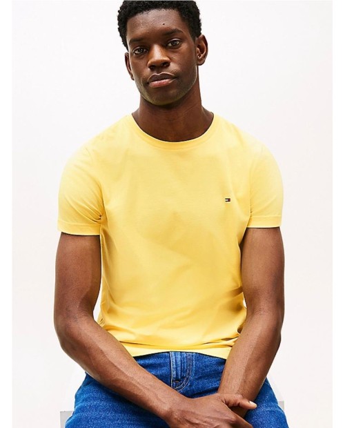 Camiseta regular  con logo bordado AMARILLO 2