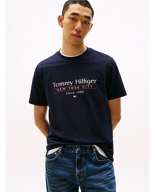 Camiseta de cuello redondo con logo MARINO