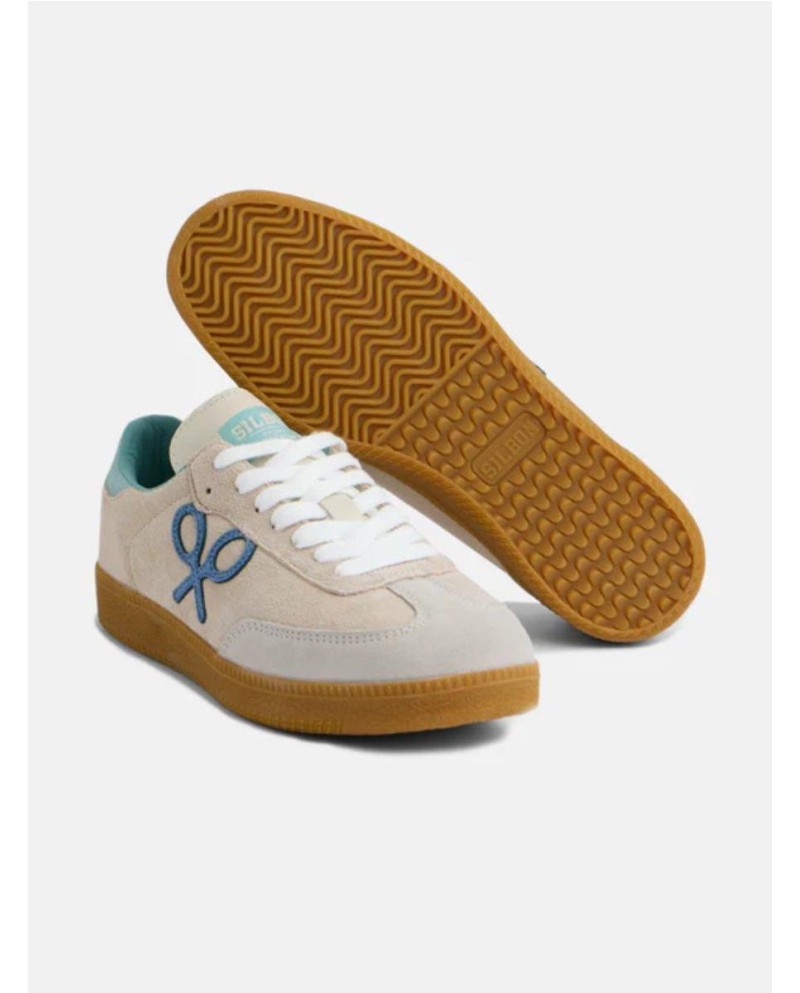 Zapatilla casual raqueta beige claro...