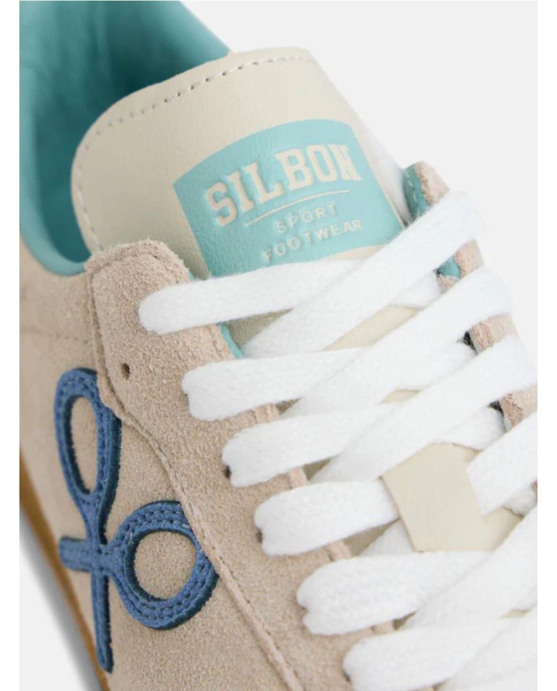 Zapatilla casual raqueta beige claro...