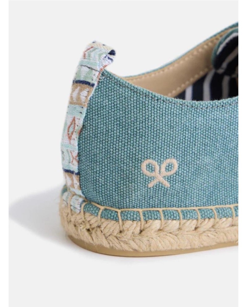 Alpargata cubierta sport etnica verde...