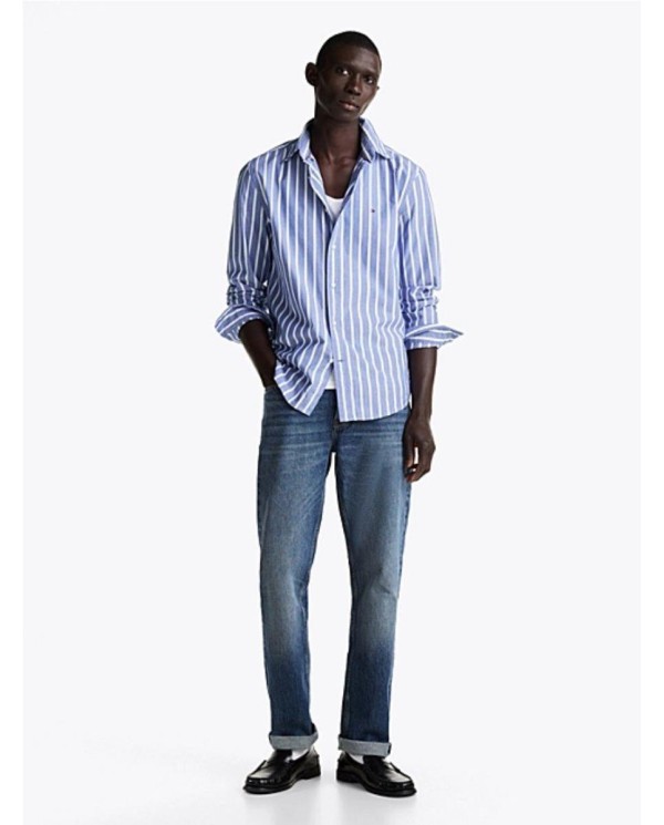 Camisa TH Flex regular de rayas marineras AZUL