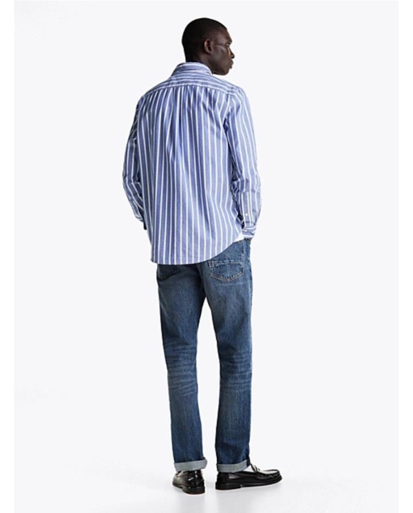 Camisa TH Flex regular de rayas marineras AZUL