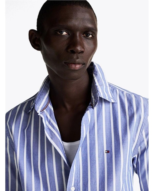 Camisa TH Flex regular de rayas marineras AZUL