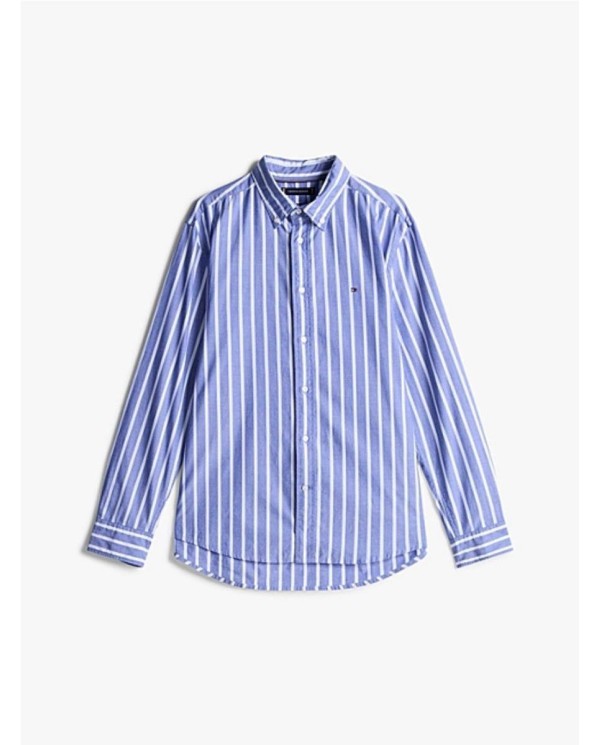 Camisa TH Flex regular de rayas marineras AZUL