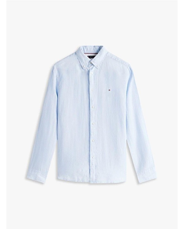 Camisa de rayas con corte regular AZUL