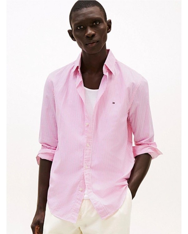 Camisa de rayas con corte regular ROSA