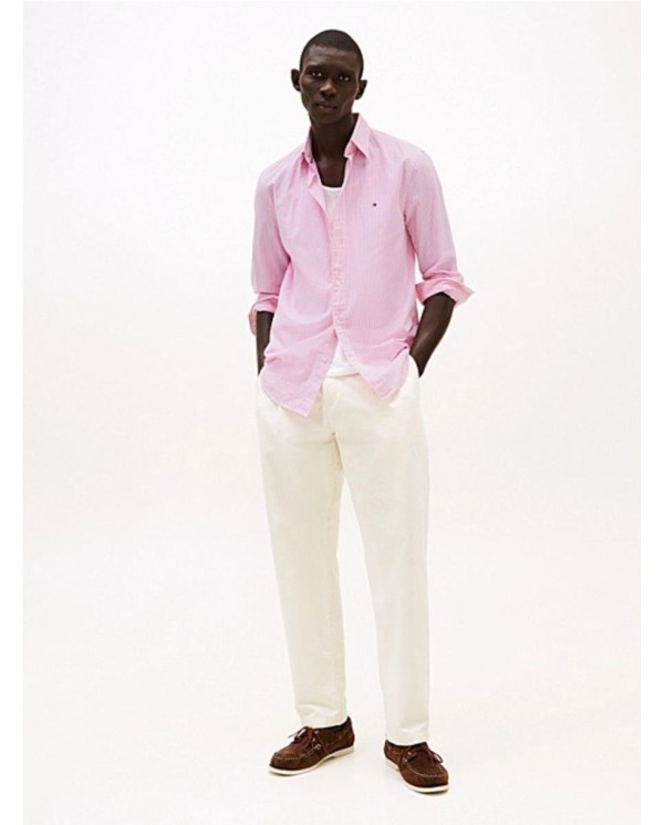 Camisa de rayas con corte regular ROSA