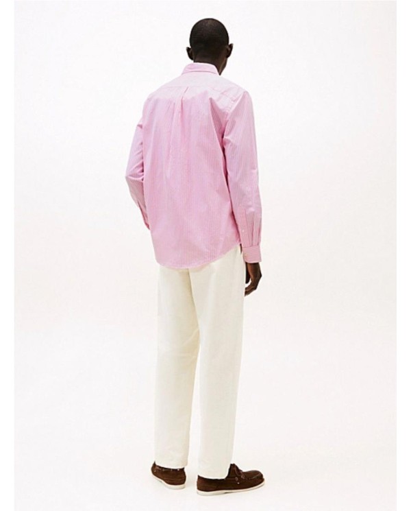 Camisa de rayas con corte regular ROSA