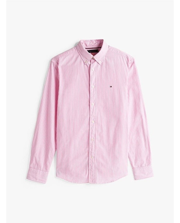 Camisa de rayas con corte regular ROSA