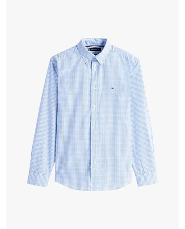 Camisa de popelín con corte regular AZUL