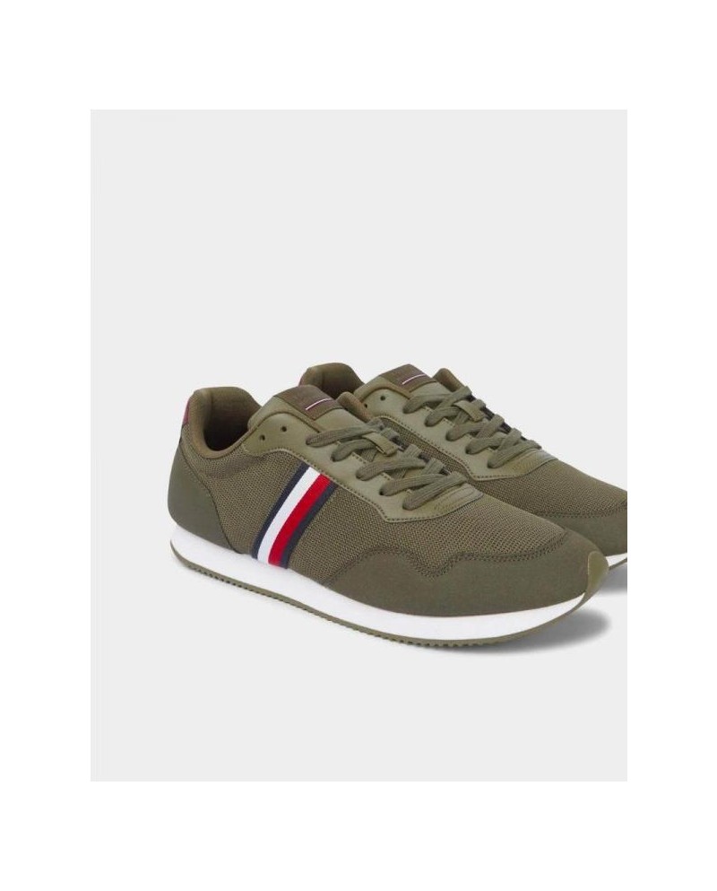 ZAPATILLA TOMMY HILFIGER BANDERA KAKI