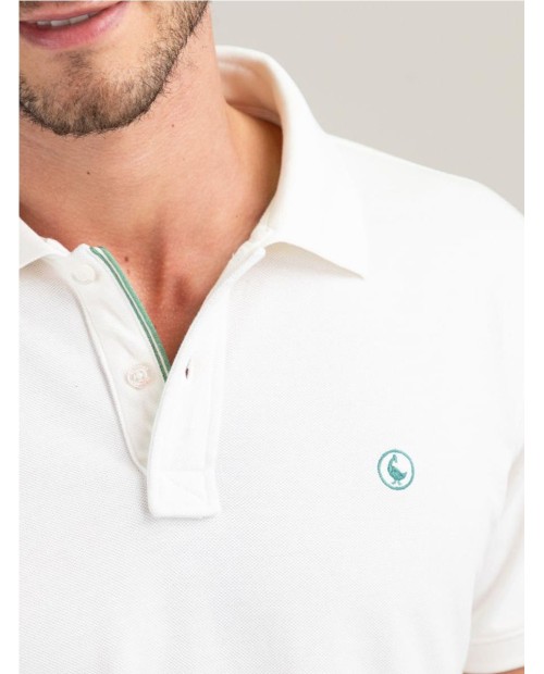 Polo Piqué Garment Dyed Aguamarina BLANCO 2