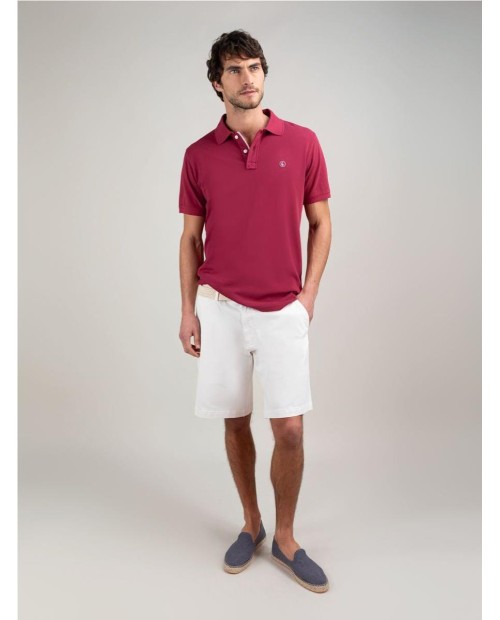 Polo Piqué Garment Dyed Granate GRANATE