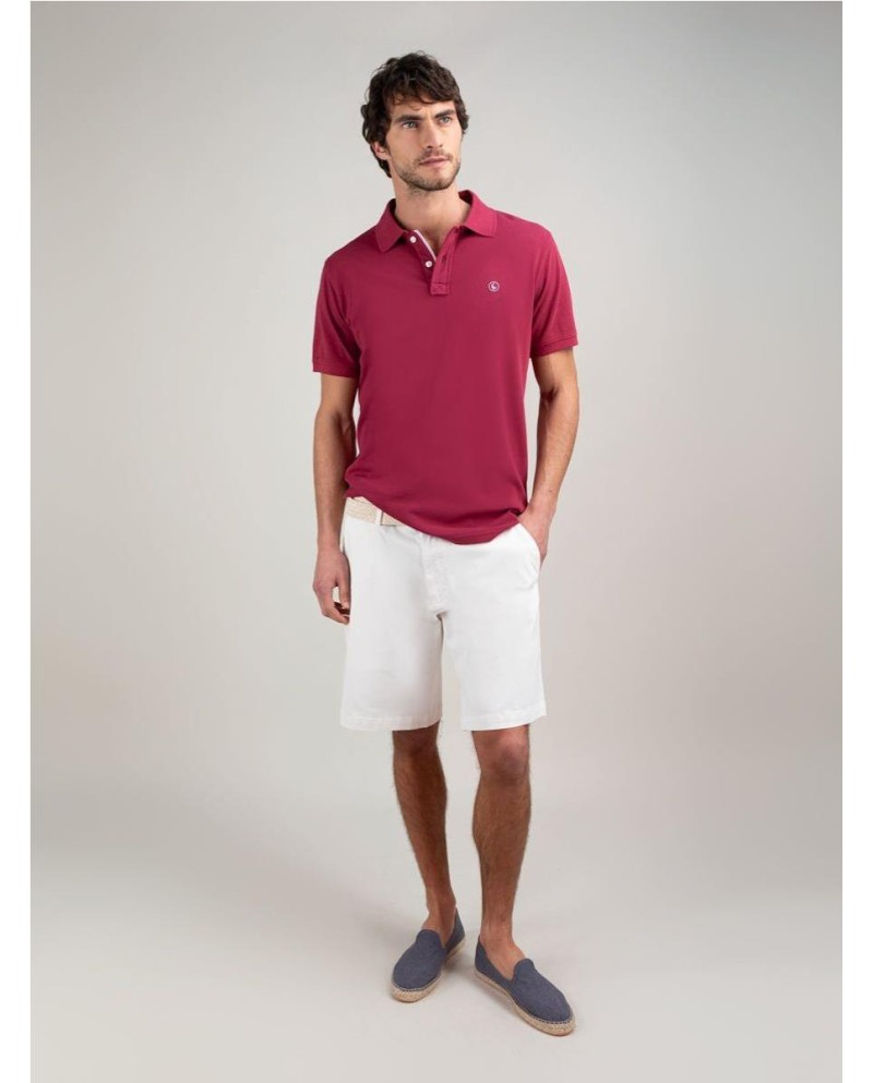 Polo Piqué Garment Dyed Granate GRANATE