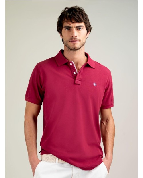 Polo Piqué Garment Dyed Granate GRANATE 2