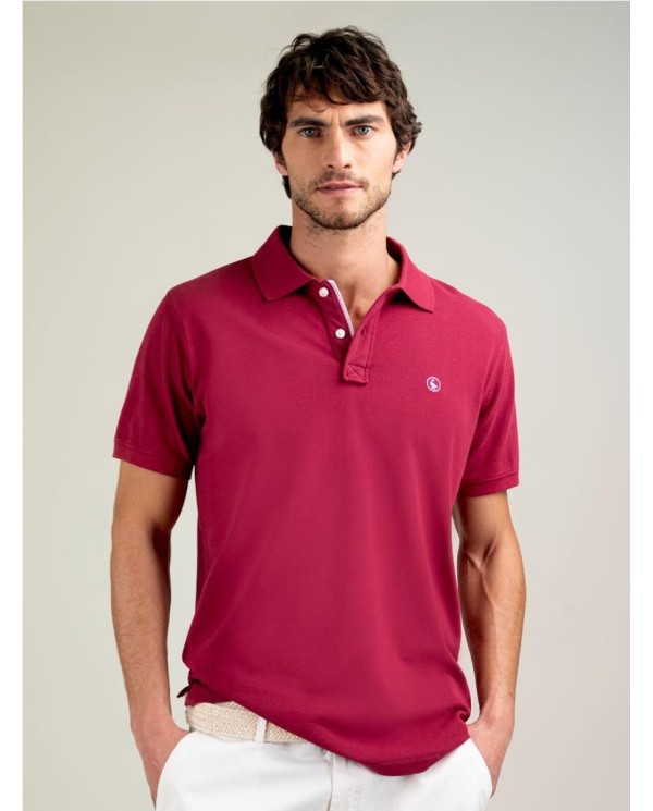 Polo Piqué Garment Dyed Granate GRANATE