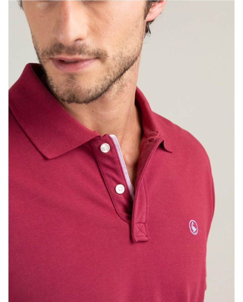 Polo Piqué Garment Dyed Granate GRANATE