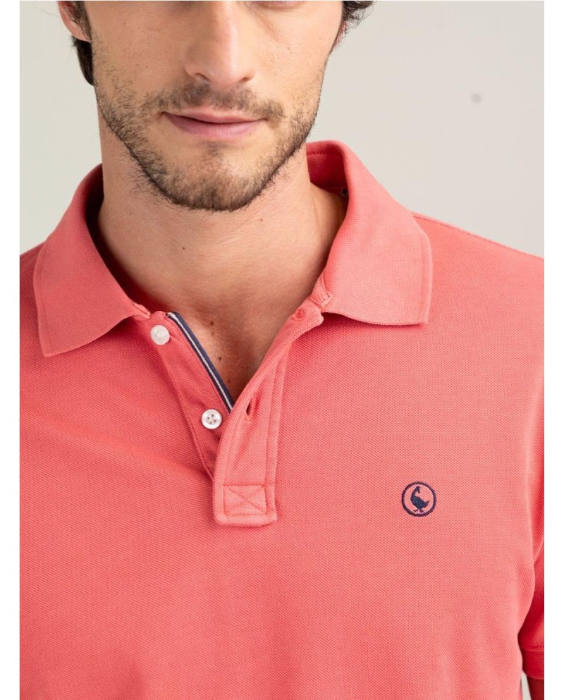 Polo Piqué Garment Dyed Coral CORAL