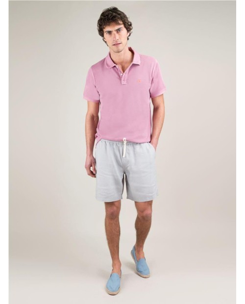 Polo Piqué Garment Dyed Lila LILA