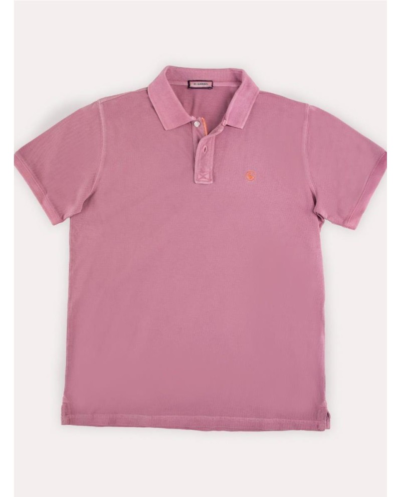 Polo Piqué Garment Dyed Lila LILA