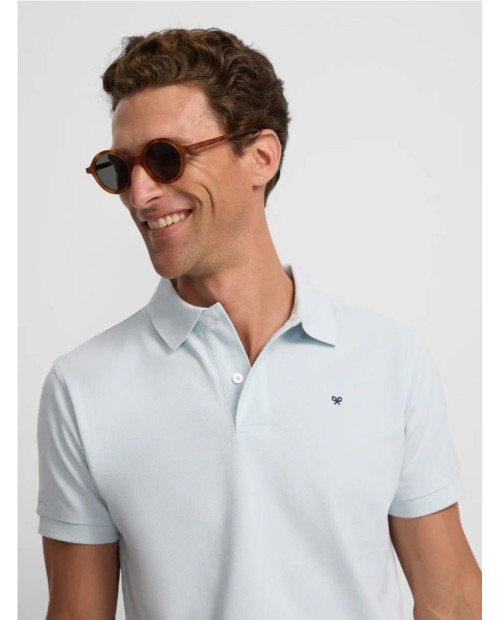 Polo SILBON clasico liso azul claro CELESTE 2