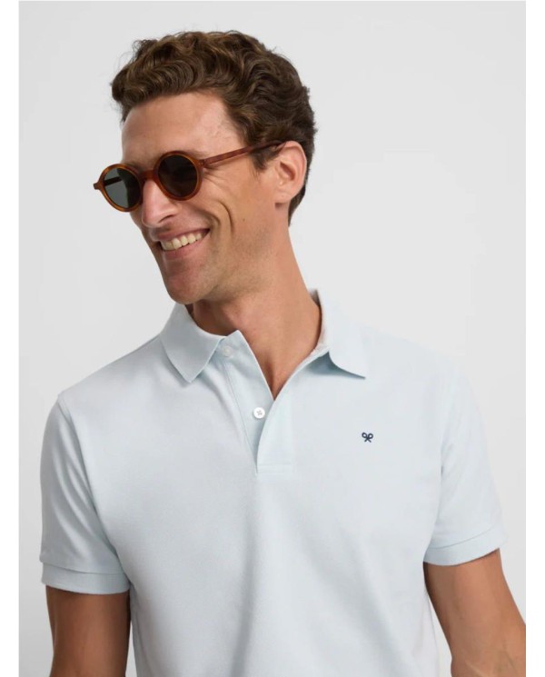 Polo SILBON clasico liso azul claro CELESTE