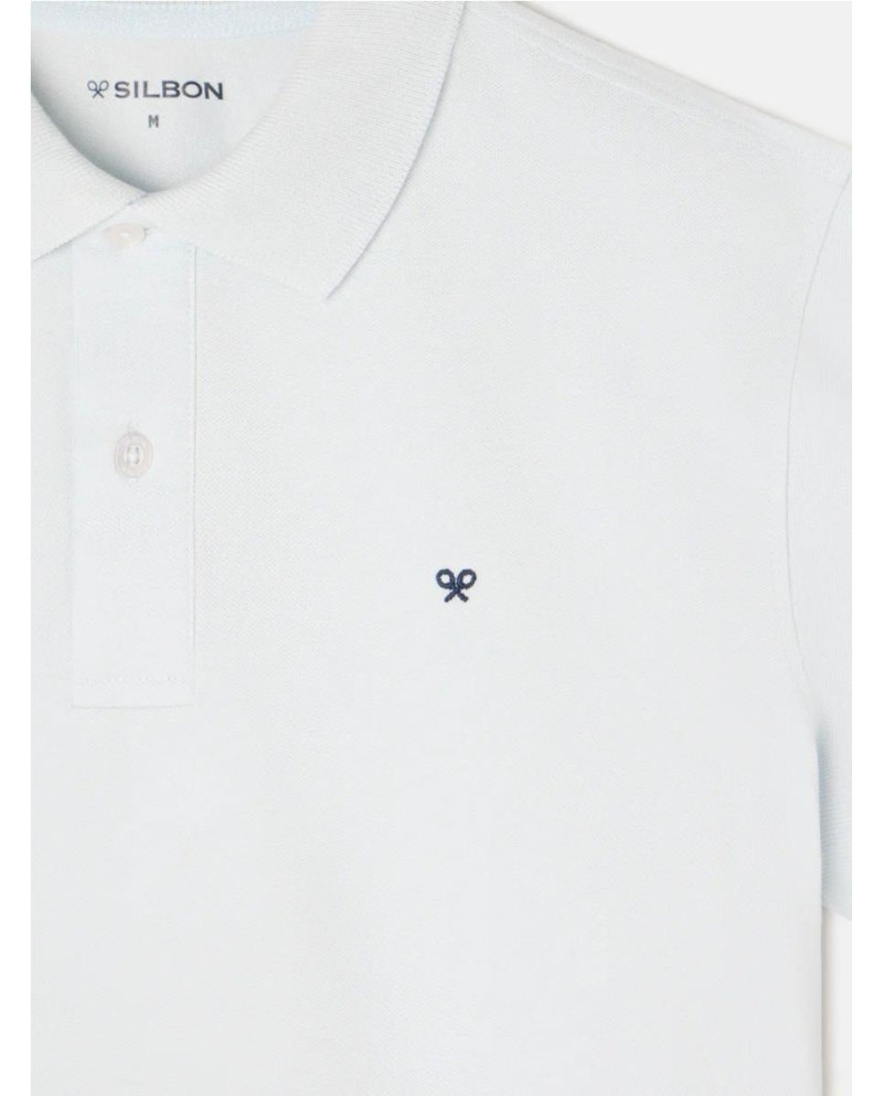 Polo SILBON clasico liso azul claro...