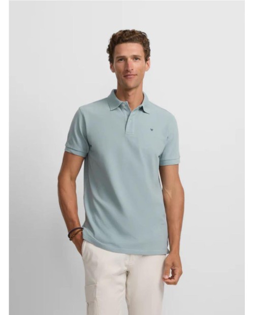 Polo SILBON clasico liso azul gris AZUL