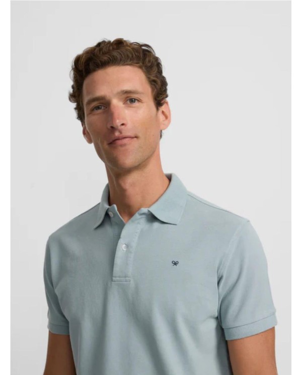 Polo SILBON clasico liso azul gris AZUL