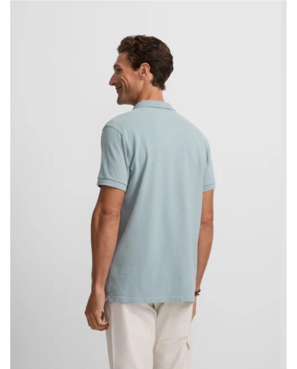 Polo SILBON clasico liso azul gris AZUL