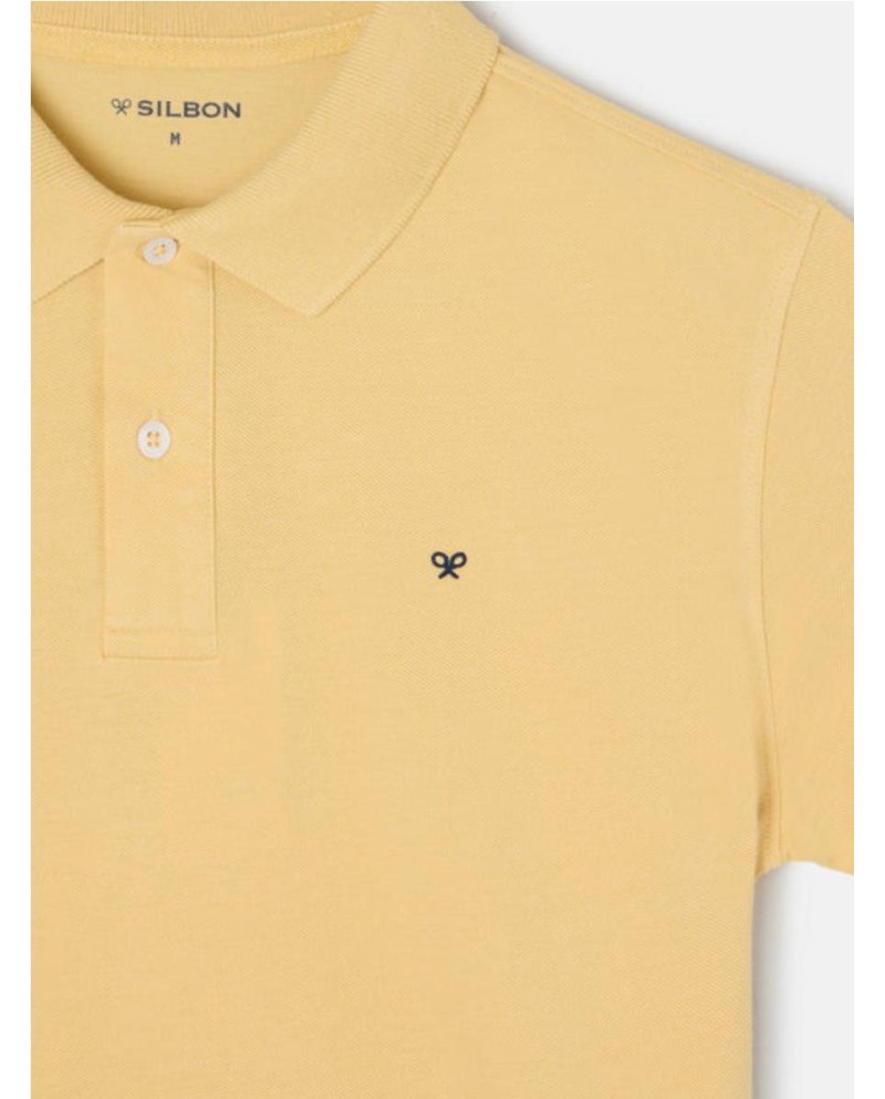 Polo SILBON clasico liso amarillo...