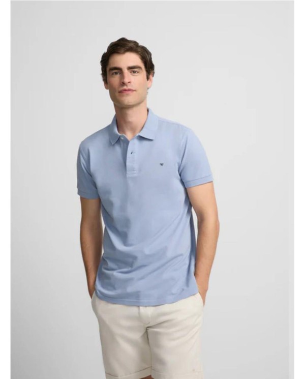 Polo  SILBON clasico liso azul indigo INDIGO