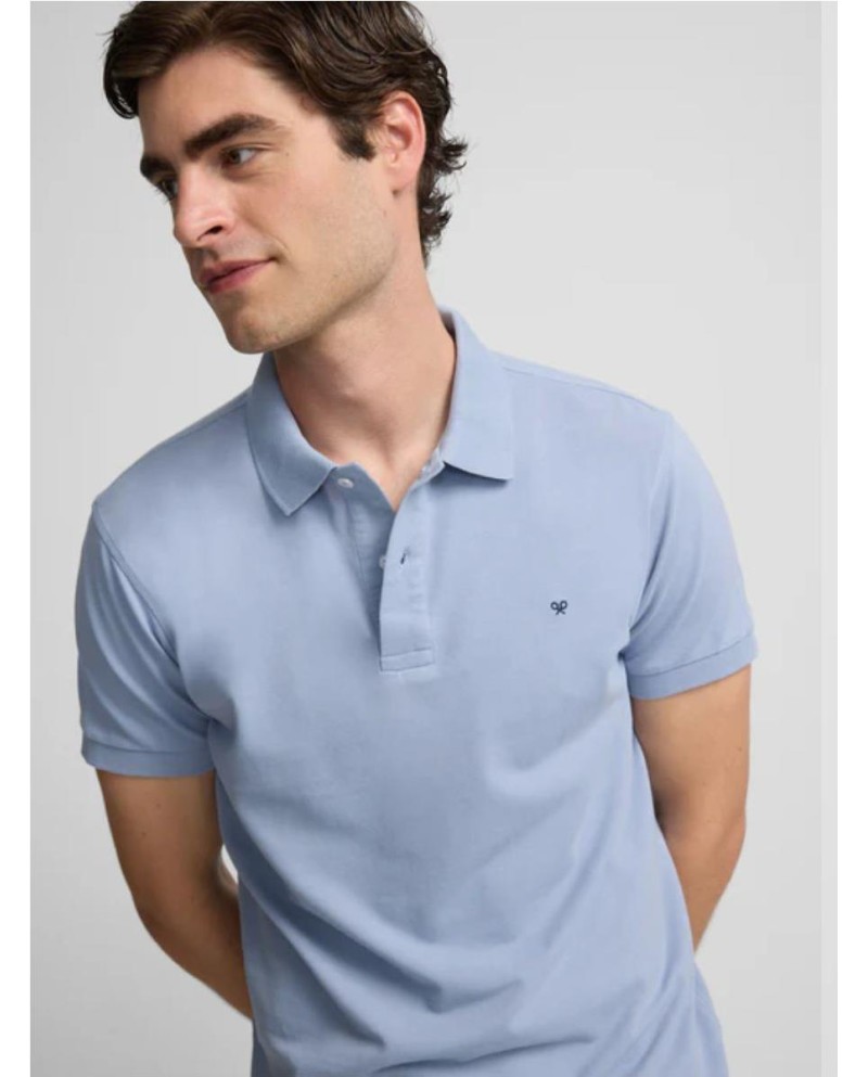 Polo  SILBON clasico liso azul indigo...
