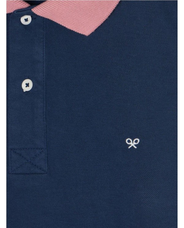 Polo SILBON  mangas fantasia azul marino MARINO