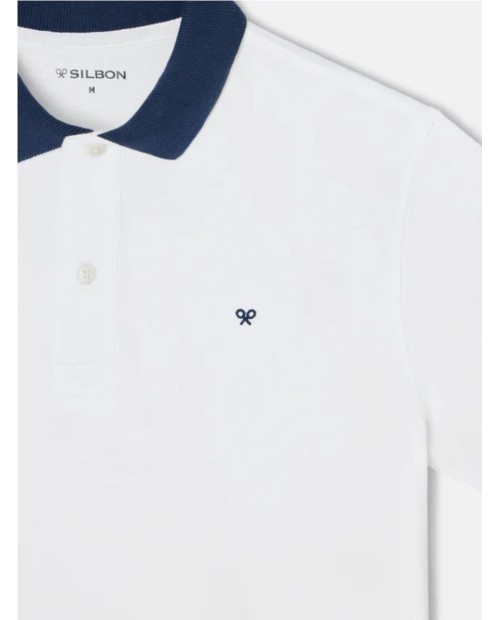 Polo SILBON  mangas fantasia blanco BLANCO 2