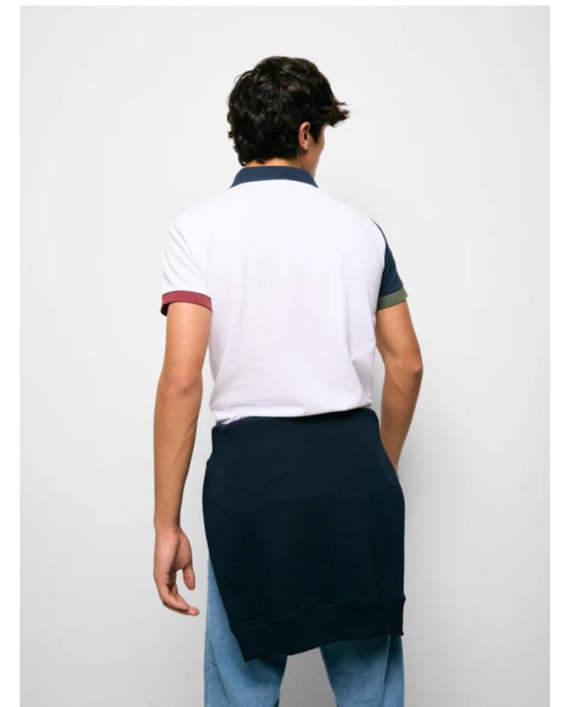 Polo SILBON  mangas fantasia blanco...