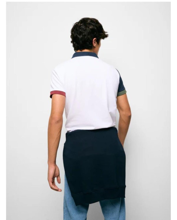 Polo SILBON  mangas fantasia blanco BLANCO