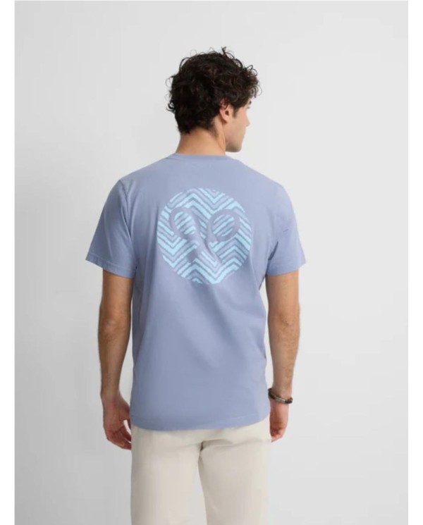 Camiseta SILBON  raqueta etnica trasera azul AZUL