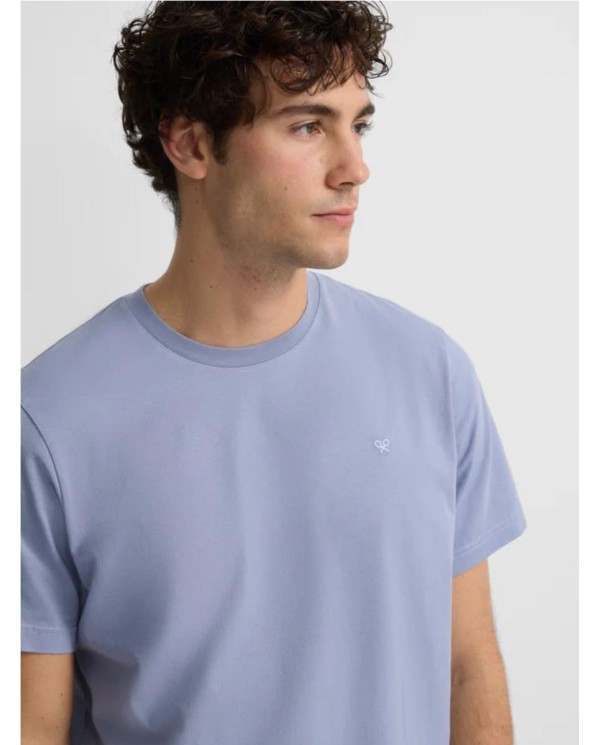 Camiseta SILBON  raqueta etnica trasera azul AZUL