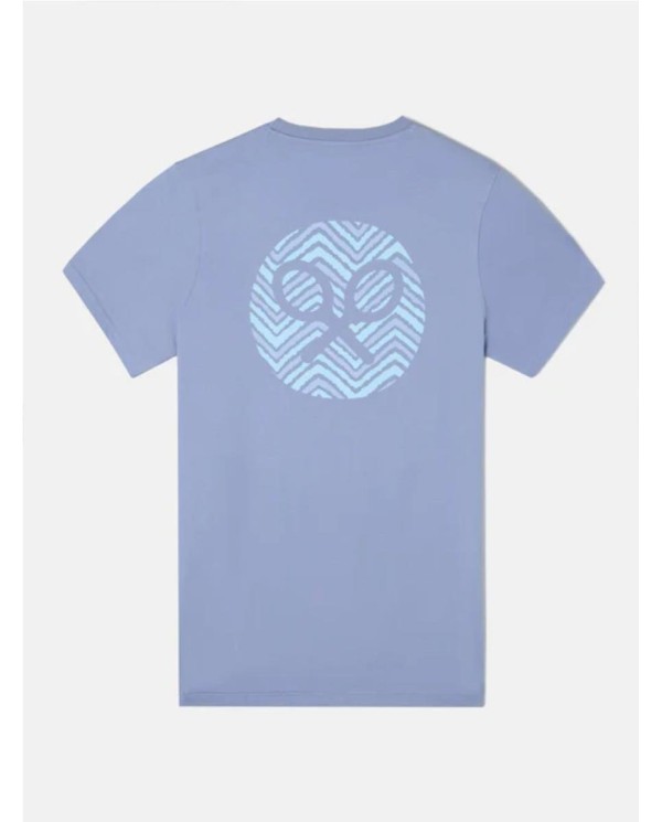 Camiseta SILBON  raqueta etnica trasera azul AZUL
