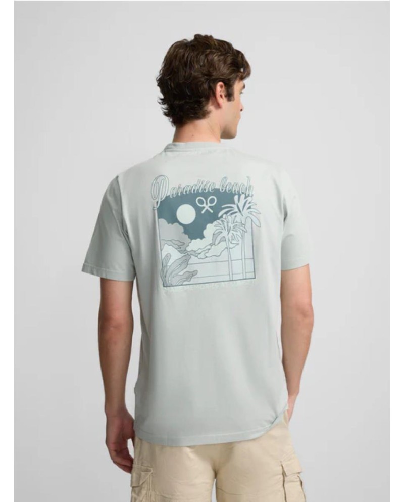 Camiseta  SILBON paradise beach azul...