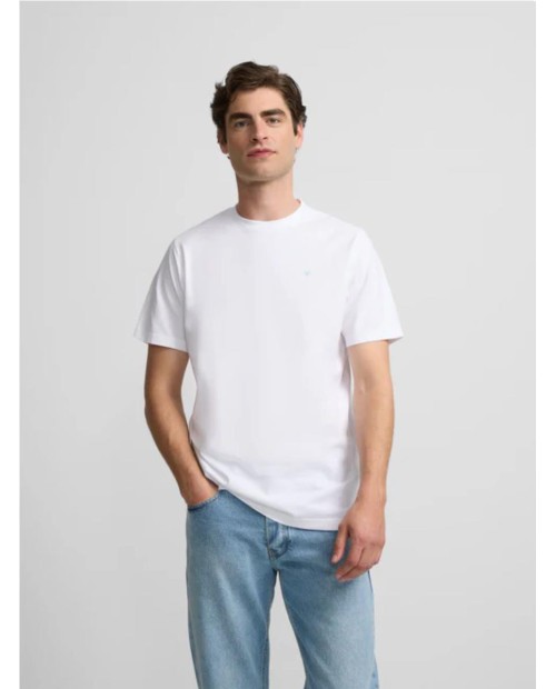 Camiseta SILBON  iconos beach vibes amarilla BLANCO