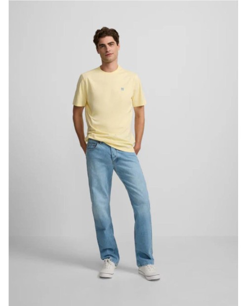 Camiseta SILBON  iconos beach vibes amarilla AMARILLO